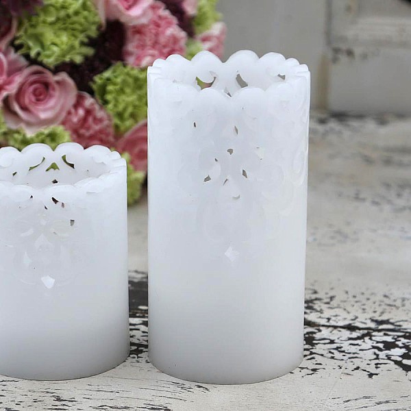 Battery Candle Lace - Height 15 cm - Chic Antique | Mixin Home